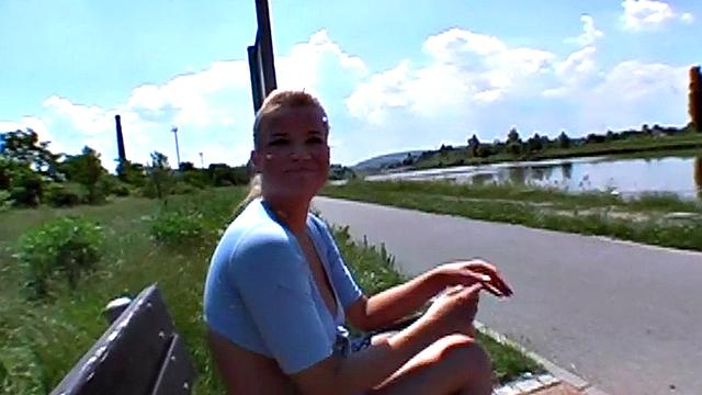 Real public babe POV fucked outdoor in after casting and BJ