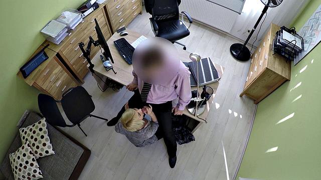 LOAN4K. Clerk lures gorgeous chick into sex session