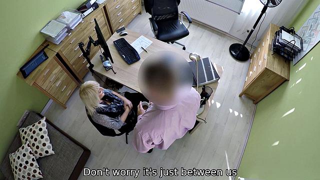 LOAN4K. Clerk lures gorgeous chick into sex session