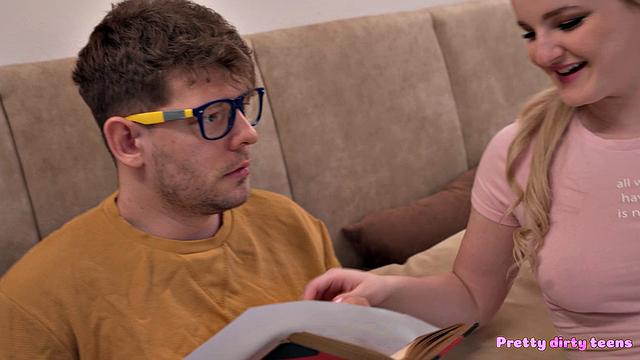 Blonde Teen Hates Math