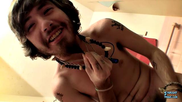 Showering & Stroking in the Bathroom with Samuel Phatom