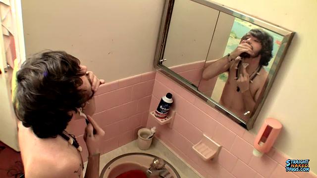 Showering & Stroking in the Bathroom with Samuel Phatom
