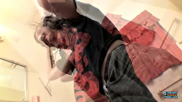 Showering & Stroking in the Bathroom with Samuel Phatom