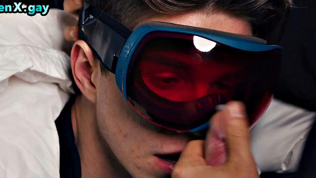 Manly stud barebacks BF's skinny ass on wintering