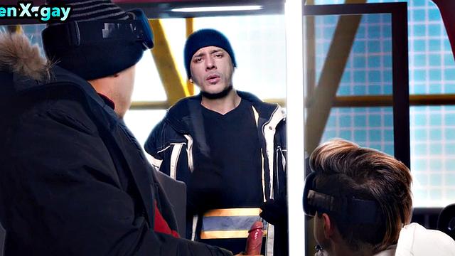 Manly stud barebacks BF's skinny ass on wintering