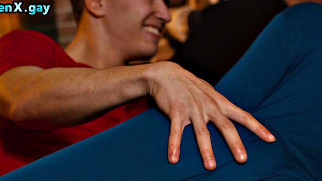 Manly stud barebacks BF's skinny ass on wintering