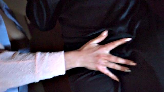 Nerdy hostel babe rides manager while loud moaning