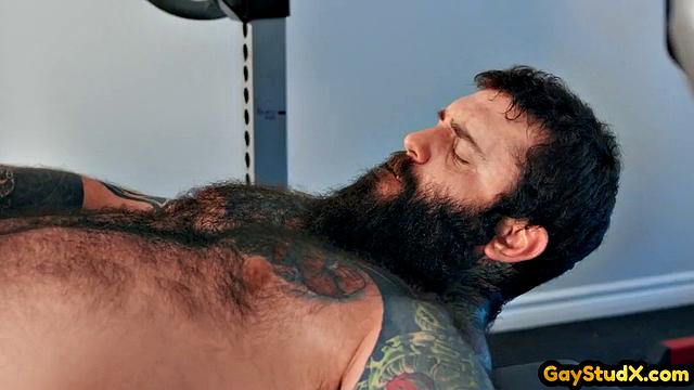 Horny stud drilling his twink slut