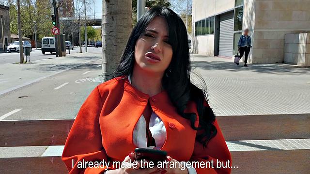 Watch this busty Euro babe in lingerie and corset get fucked hard in the park & take a hot facial