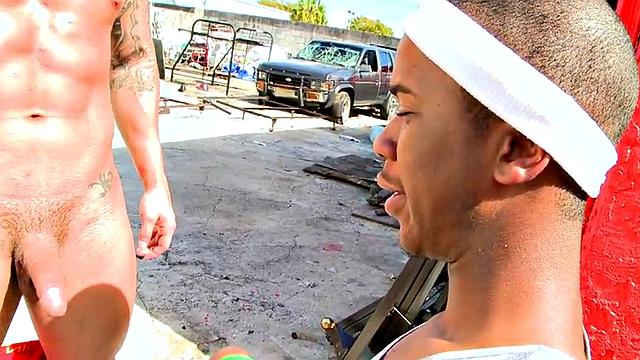 White dude dominates BBC in wild anal sex with tattooed dude