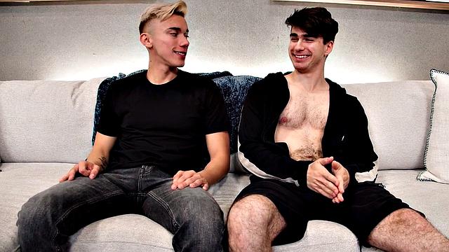 Debut stud rims and fucks bottom BF after casting