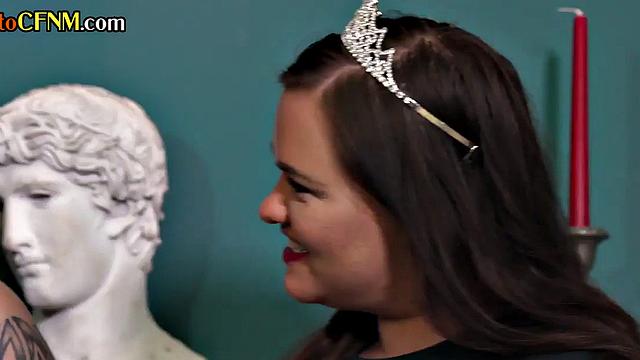 CFNM British amateur babes suck cock in group BJ