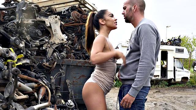 Public dirty bae fucked by nice cock in wet pussy hole