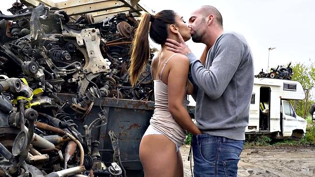 Public dirty bae fucked by nice cock in wet pussy hole