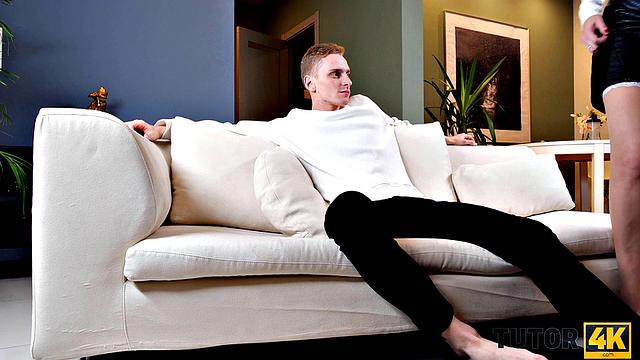 TUTOR4K. Dude came across teacher's sex toys and seduced her for a fuck