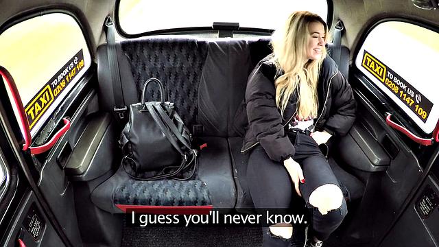 Blonde cutie in tight car gets kinky with rough sex in the backseat