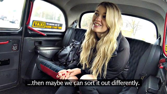 Blonde cutie in tight car gets kinky with rough sex in the backseat