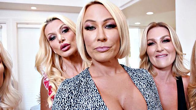 ADULT TIME - Lucky Stud AMBUSHED AND FUCKED By Hoard Of HORNY MILFS! INSANE GANGBANG