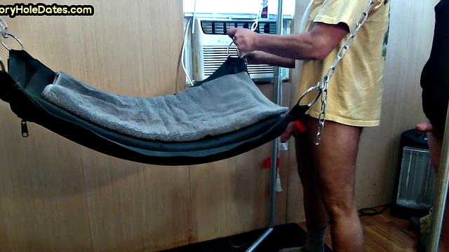 Gloryhole DILF fucked by fat gay in oldvsyoung anal