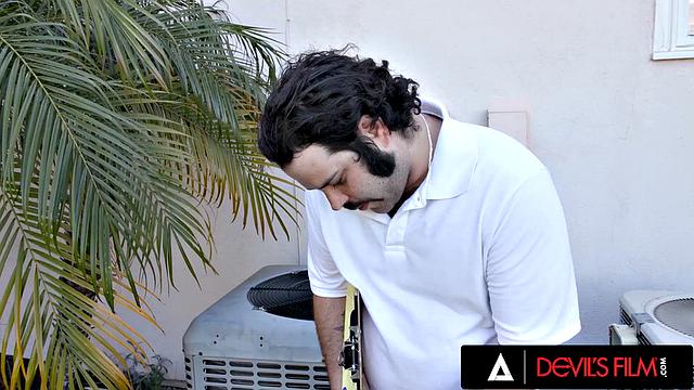 DEVILS FILM - Sexy Nudist Babe Selina Bentz Gets Fucked By Architect In Her Backyard