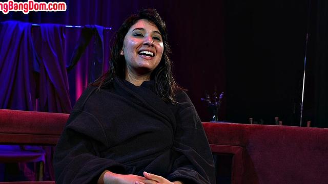 IR gangbanged slut gets bukkake after spanking and fucking