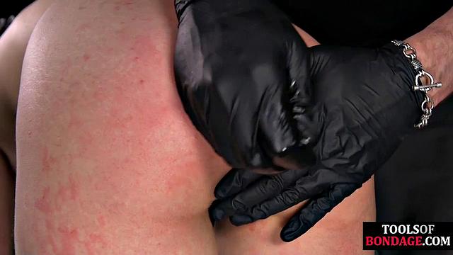 Submissive petite babe toyed