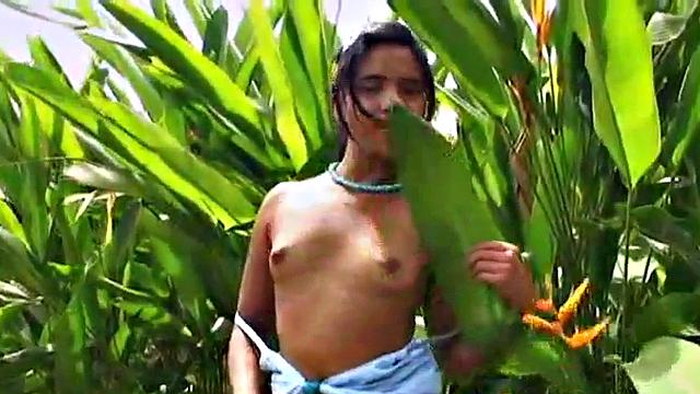 Tobie goes solo masturbating outdoors