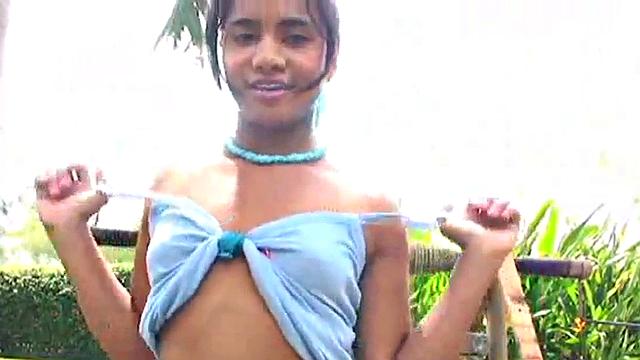 Tobie goes solo masturbating outdoors