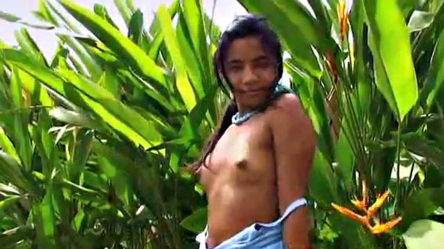 Tobie goes solo masturbating outdoors