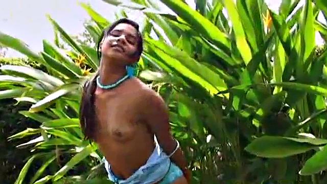 Tobie goes solo masturbating outdoors