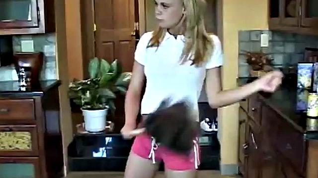 Randy petite teen fingers her sweet pussy