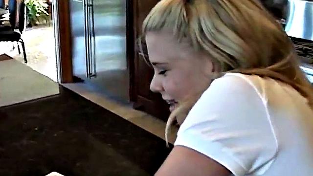 Randy petite teen fingers her sweet pussy