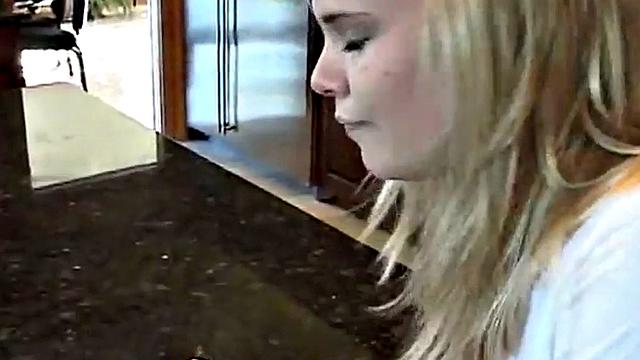 Randy petite teen fingers her sweet pussy