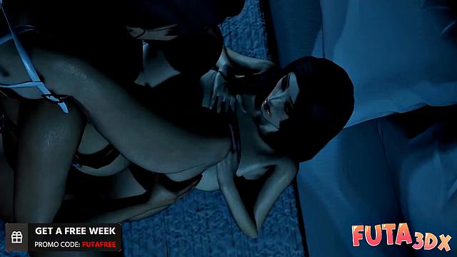 Futa3dX - BIG TITTIED Babe Shoves Her Huge Cock In Her Girlfriend