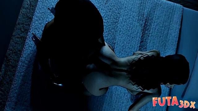 Futa3dX - BIG TITTIED Babe Shoves Her Huge Cock In Her Girlfriend