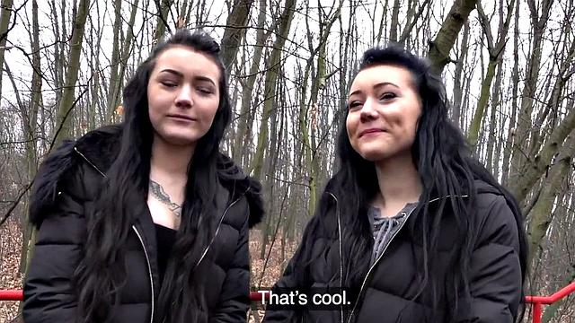 Pulled euro publicly drilled after blowjob in couple