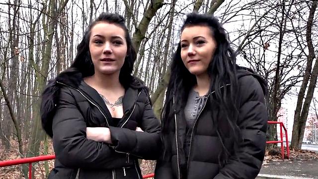 Pulled euro publicly drilled after blowjob in couple