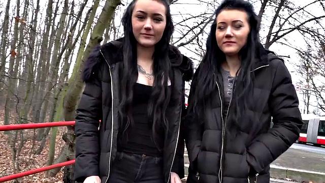 Pulled euro publicly drilled after blowjob in couple