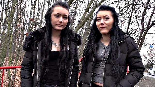 Pulled euro publicly drilled after blowjob in couple