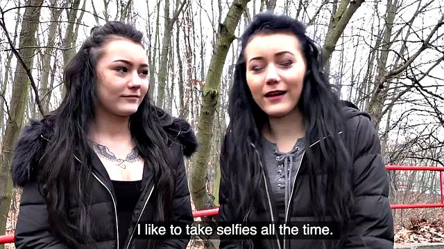 Pulled euro publicly drilled after blowjob in couple