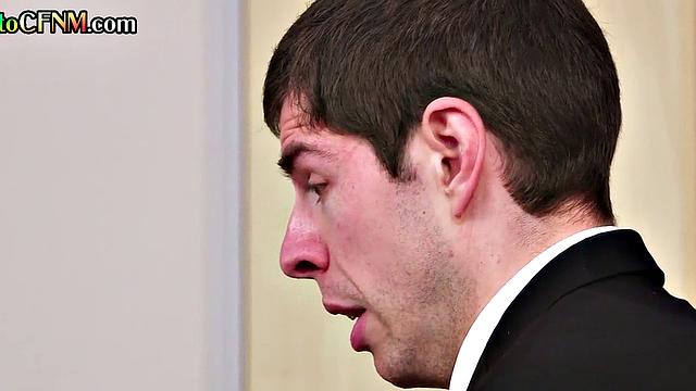 CFNM classy British busty ladies in group BJ