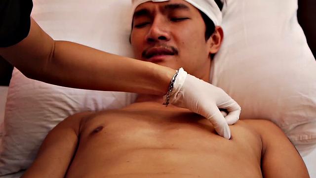 Asian twink fucked at home by BF from medical college