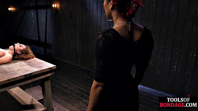 Squirting blonde babe roughly toyed