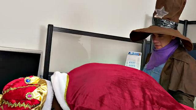 Watch as amateur in uniform tattoos & barebacks tiny cock at the office