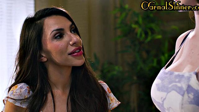 Sinful skinny anal babe 3some in tight asshole