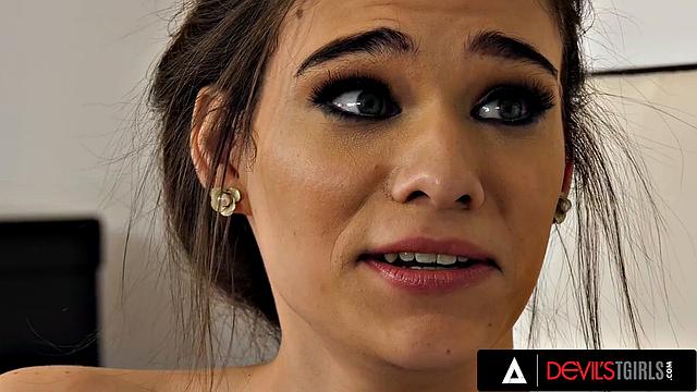 DEVILS TGIRLS - Hot Trans Jessy Bells Rewards Her Boyfriend By Letting Him Fuck Her Tight Ass