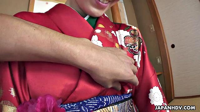 Beautiful Yuria Tominaga is getting satisfied