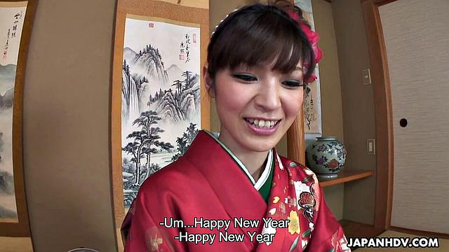 Beautiful Yuria Tominaga is getting satisfied