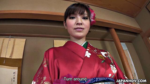 Beautiful Yuria Tominaga is getting satisfied