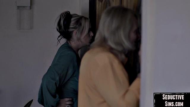 Cockhungry babes drilled in threesome